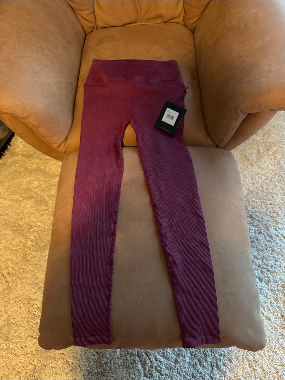 Spiritual Gangster Kids Ribbed Leggings in Berry
